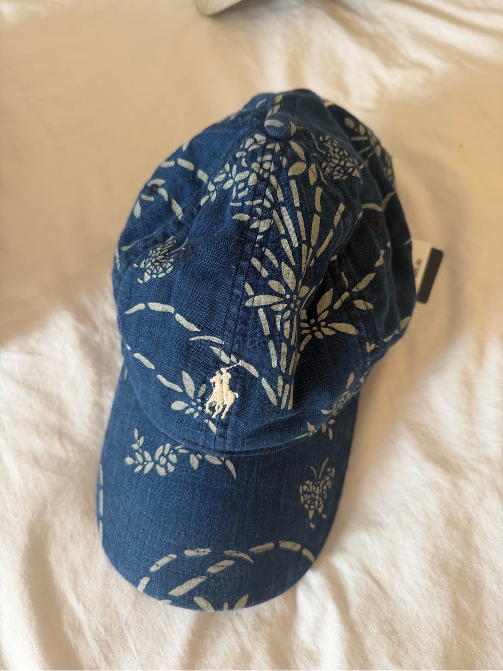 Ralph Lauren Blue Floral Logo Baseball Cap